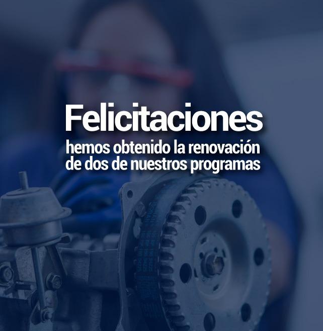 Felicitaciones a los programas Técnicos Laborales en Mecánica automotriz y Mecánica de Motos